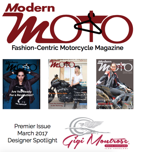 Gigi Montrose protagonista su Modern Moto! La prima rivista di moda femminile dedicata al motociclismo!!